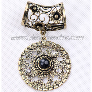 Copper alloy scarf necklace pendant