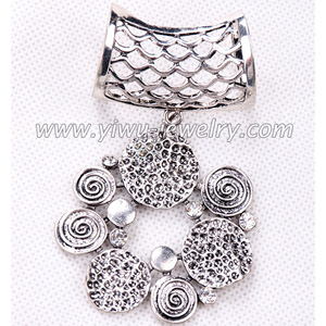 Flower shaped alloy pendant scarf accessories