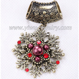 Pearl snowflake pendant scarves accessories