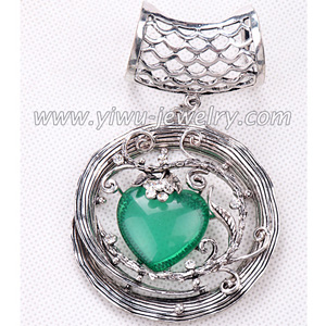 Metal pendant emerald pendant scarves
