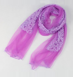 Small flowers splicing women scarf thin section
