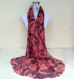 Lily flower scarf voile scarves wholesale