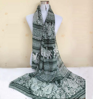 Mini elephant patterned scarves wholesale