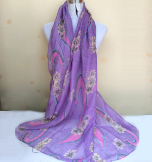 Ribbons printed womens scarves wholesale