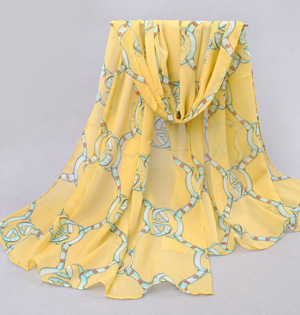 Velvet chiffon scarves women clothing