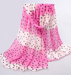 Dot patterned scarves fashion