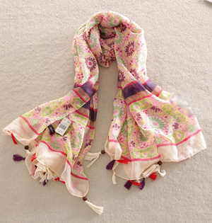 Ethnic floral ladies scarves