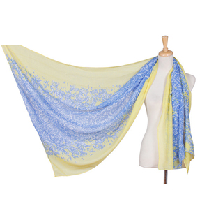 Flower pattern satin scarf