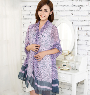 Embroidered flower thin scarves wholesale