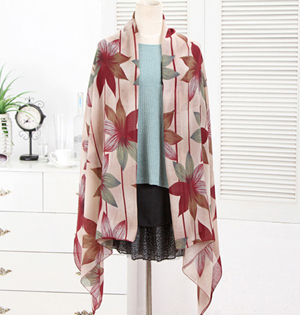 Leaves cotton fashionable scarves