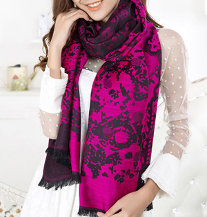 Pattern printing warm scarf