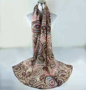 Circle pattern thin scarf wholesale