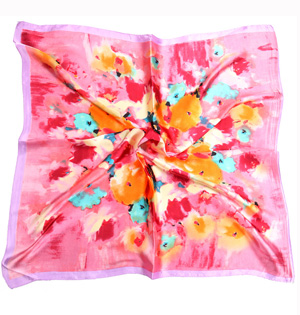 Silk scarf womens shawl wraps satin