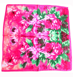 YiWu flowers silk scarf wholesale