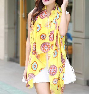 Hand painted silk scarves