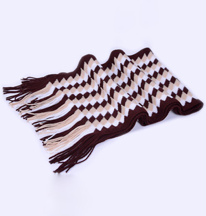 Plaid stitching mens wool scarves