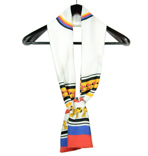 Cartoon pattern vintage silk scarves