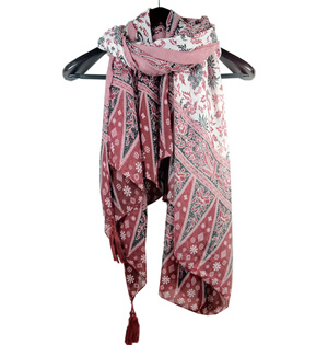 Ethnic cotton scarf print