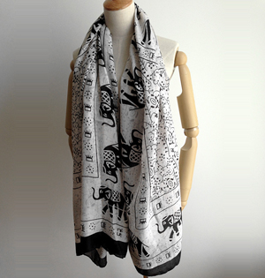 Elephant pattern cotton scarfs