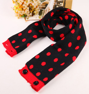 Kids polka dot wool scarf wholesale