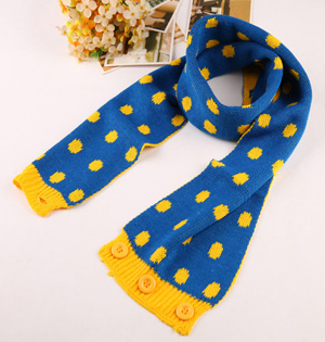 Kids polka dot wool scarf wholesale