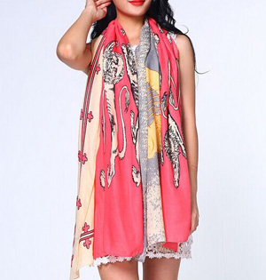 Wholesale lion print scarf