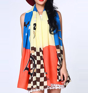 Long cotton twill scarf wholsale