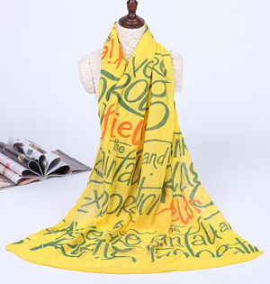 Wholesale women letters printed scarf