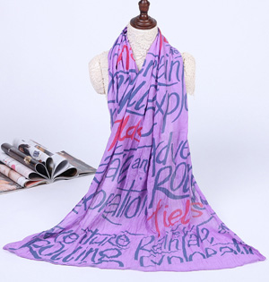 Wholesale women letters printed scarf