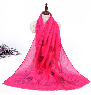 Wholesale rose fringe scarf