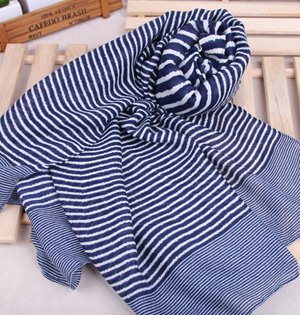 Wholesale viscose striped scarf