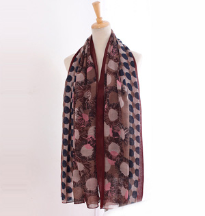 Wholesale cotton twill sunflower scarf