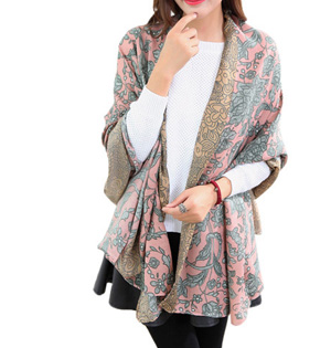 Floral cotton twill scarf wholesale
