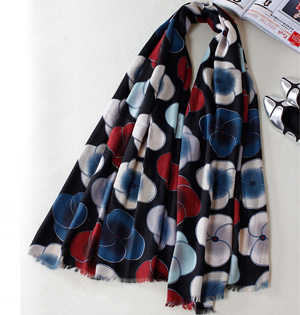 Flowers twill scarf wholesale