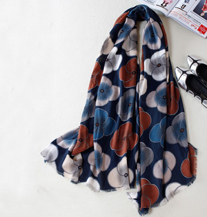 Flowers twill scarf wholesale