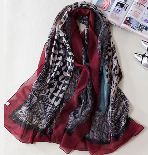 Leopard cotton scarf wholesale