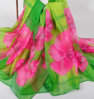Wholesale floral silk scarf