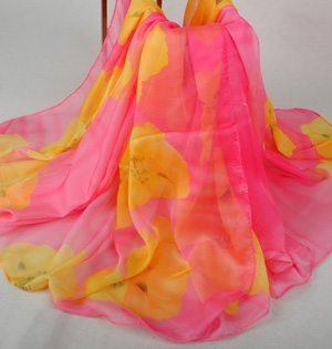 Wholesale floral silk scarf