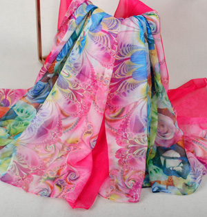 Silk floral scarf wholesale