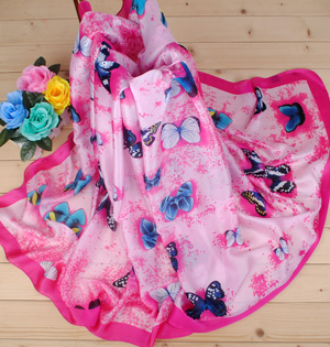 Silk butterfly scarf wholesale
