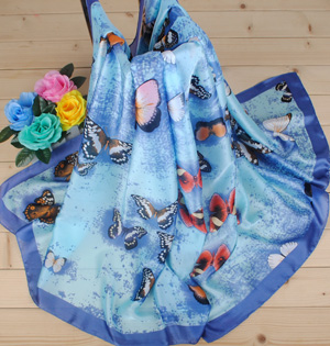 Silk butterfly scarf wholesale