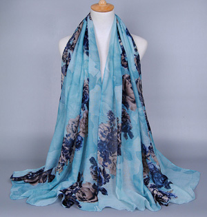 Wholesale peony printing scarf