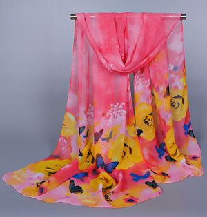 Butterfly silk scarf wholesale
