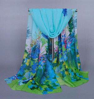 Wholesale long chiffon silk scarf