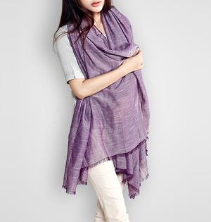 Pure cotton fringed scarf wholesale