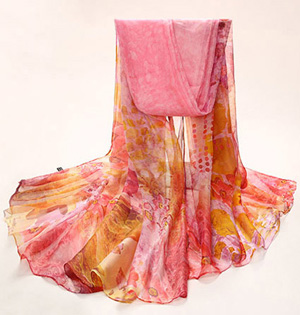 Wholesale silk printed scarf