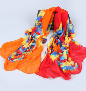 Wholsale printed silk shawl