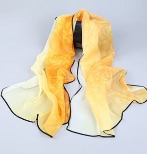 Wholesale gradient chiffon fashion scarf