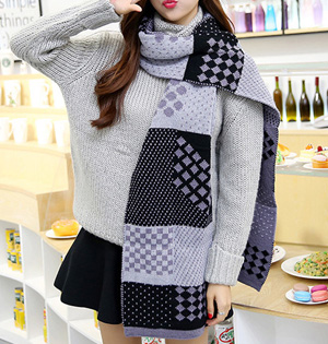 Plaid wool scarf wholesale