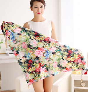 Floral triangle scarf wholesale